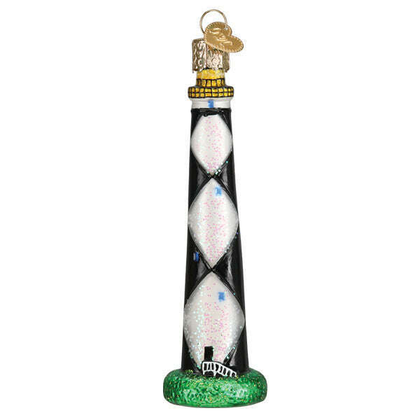 Old World Christmas Cape Lookout Lighthouse Blown Glass Ornament
