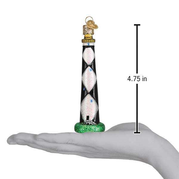 Old World Christmas Cape Lookout Lighthouse Blown Glass Ornament