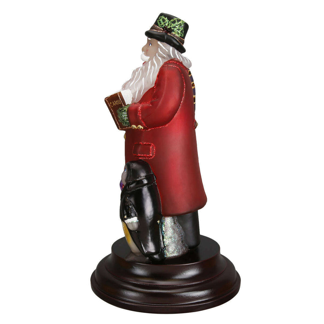 Old World Christmas Caroling Santa Blown Glass Night Light