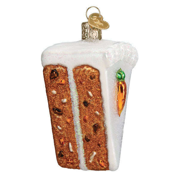 Old World Christmas Carrot Cake Blown Glass Ornament
