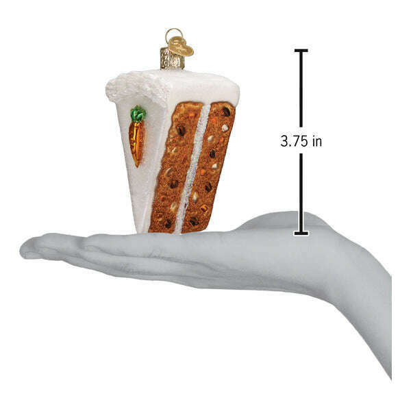 Old World Christmas Carrot Cake Blown Glass Ornament
