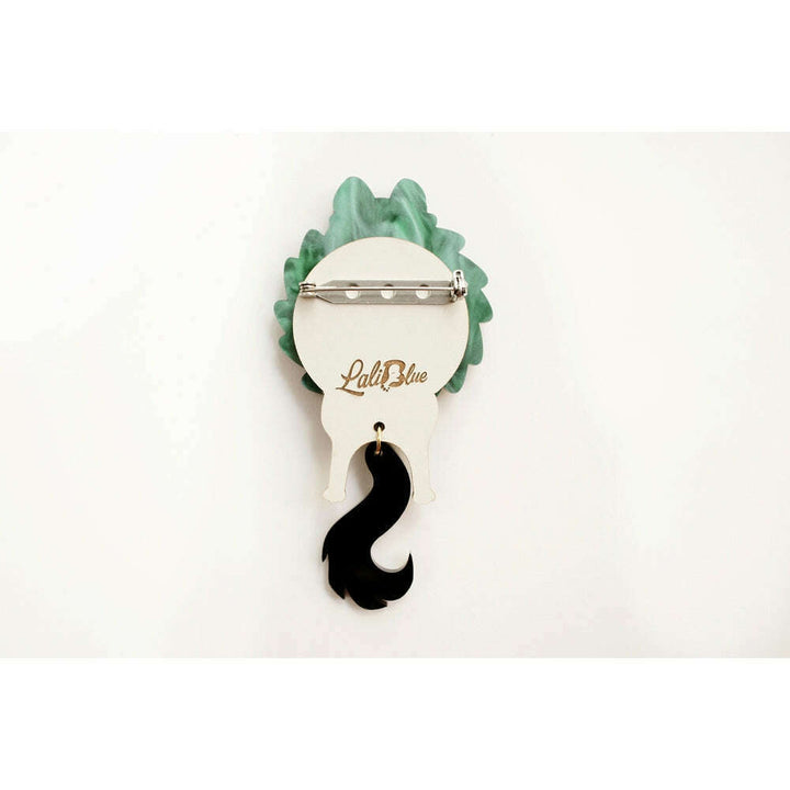 Cat in A Christmas Wreath Brooch by Laliblue – view 5