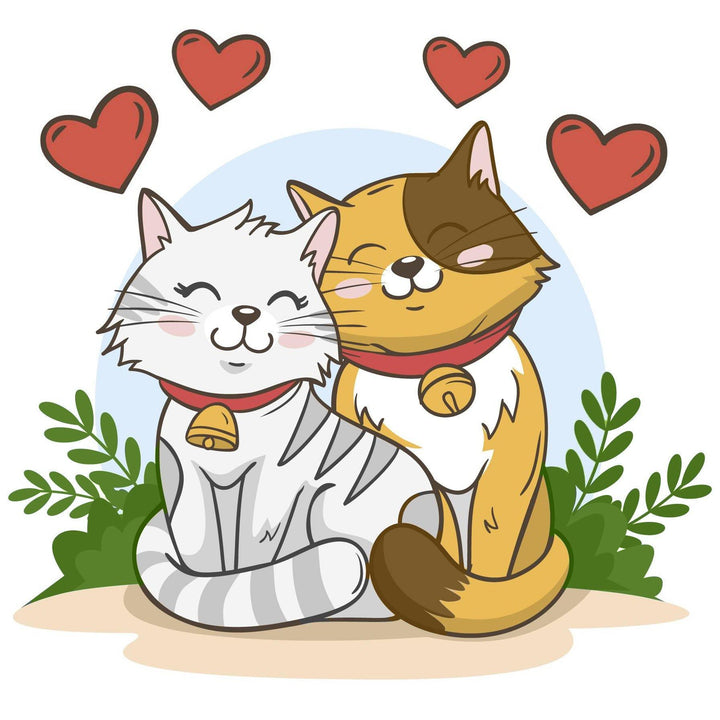 Cat Love CS2696 7.9 x 7.9 inches Crafting Spark Diamond Painting Kit