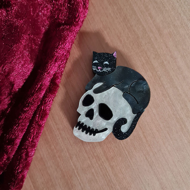 Cat Tarot Card Pin Brooch by Cherryloco Jewellery 3
