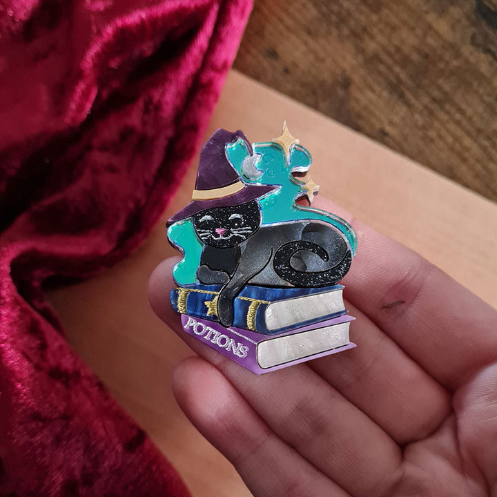 Cat Tarot Card Pin Brooch by Cherryloco Jewellery 5