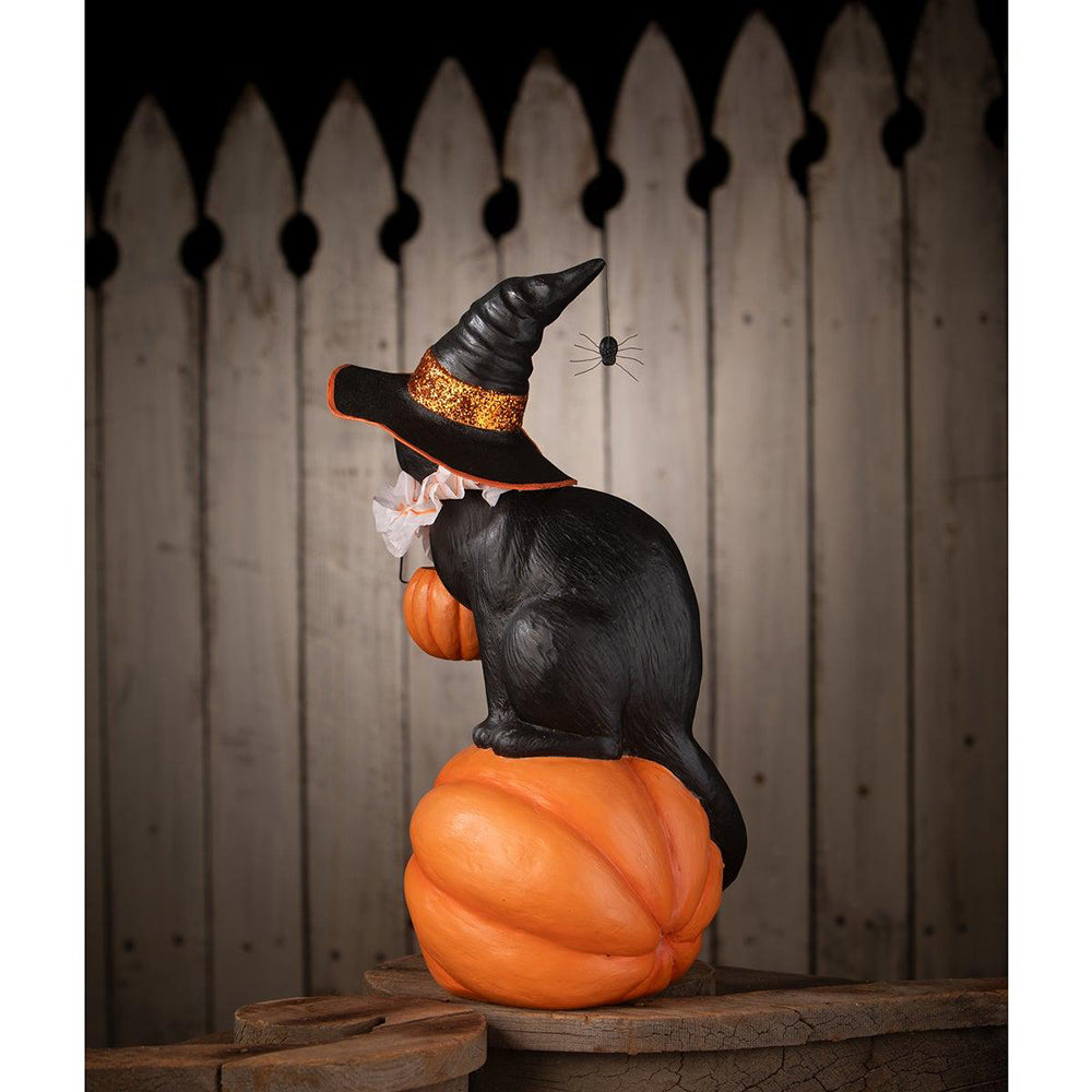 Cat Witch on Pumpkin by Bethany Lowe Designs image 2