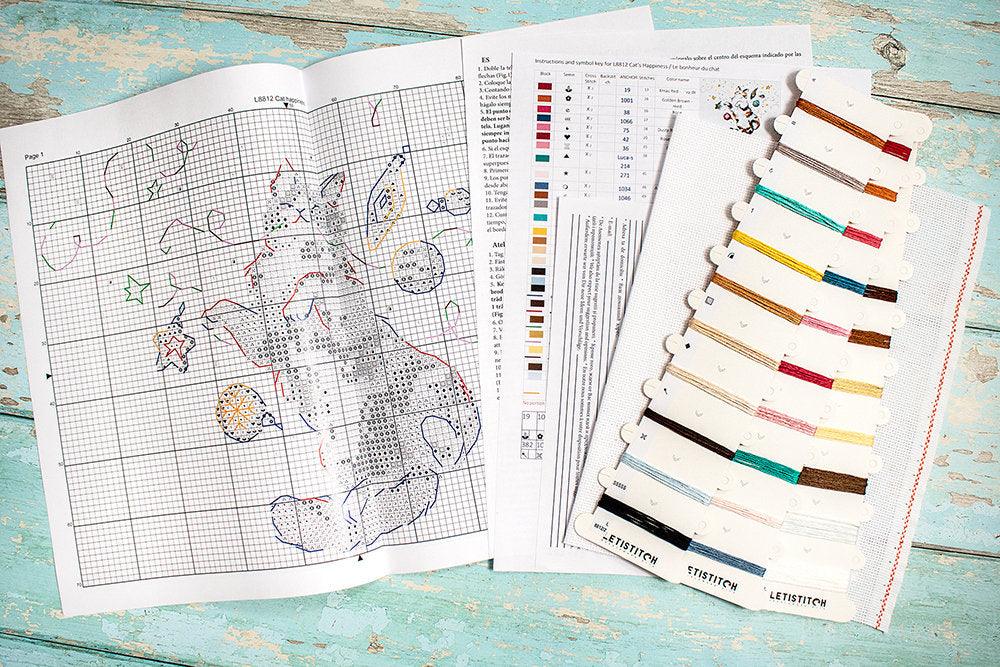 Cat's Happiness L8812 Counted Cross Stitch Kit