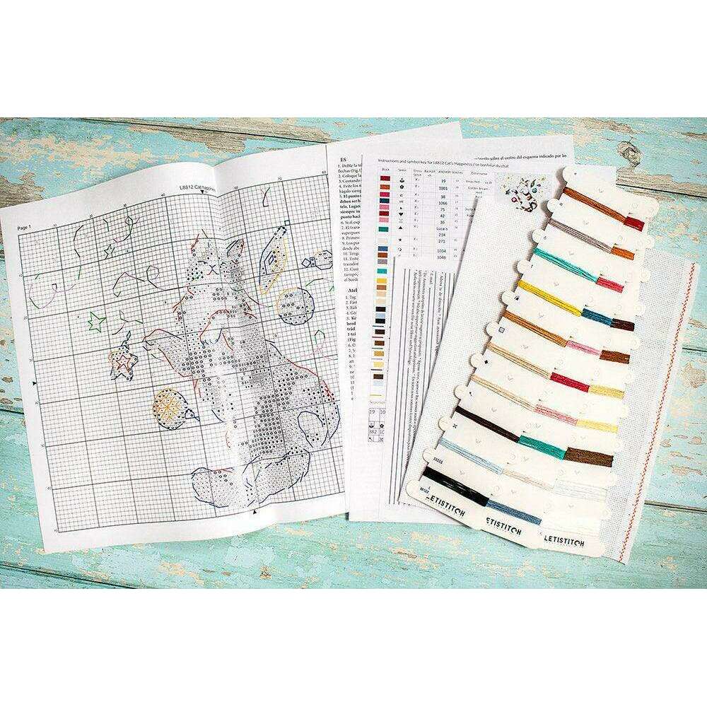 Cat's Happiness L8812 Counted Cross Stitch Kit