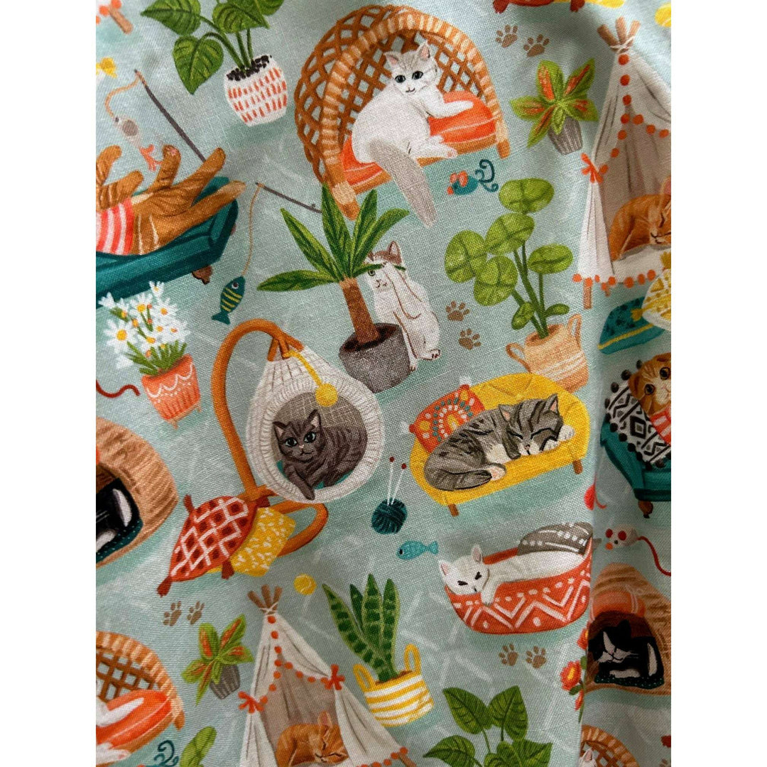 Cats & Plants Skater Skirt