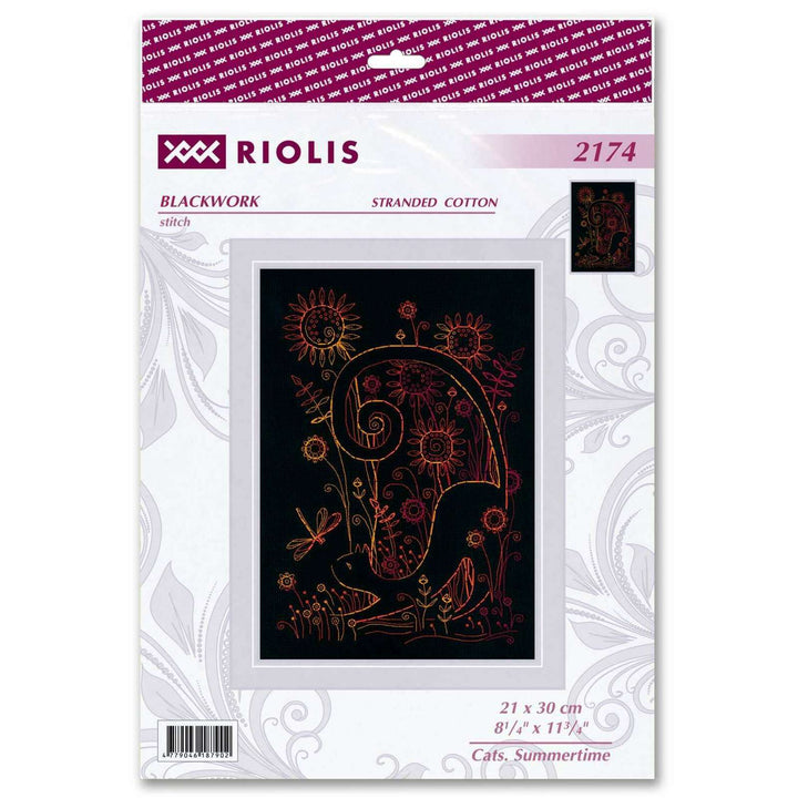 Cats. Summertime R2174 Counted Cross Stitch Kit