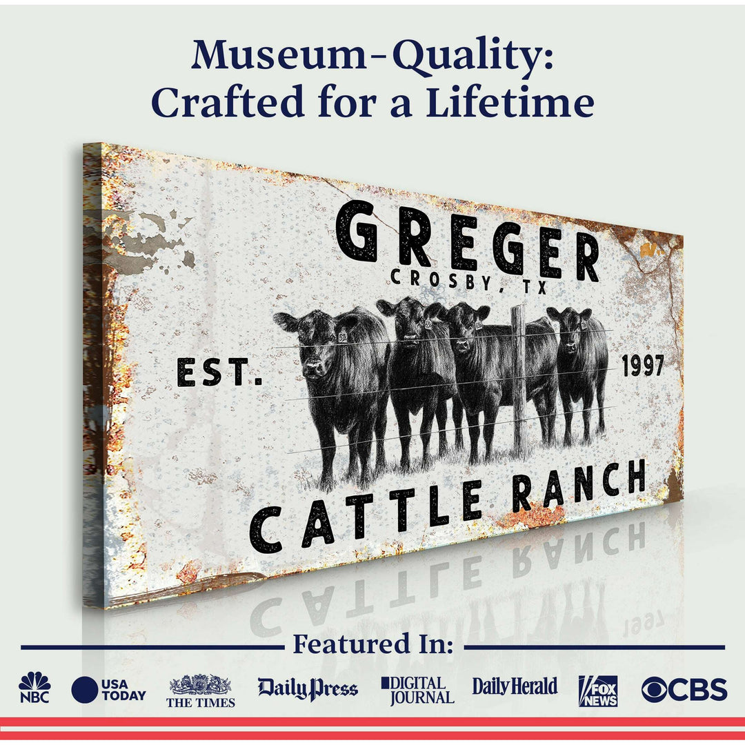 Cattle Ranch Rustic Sign