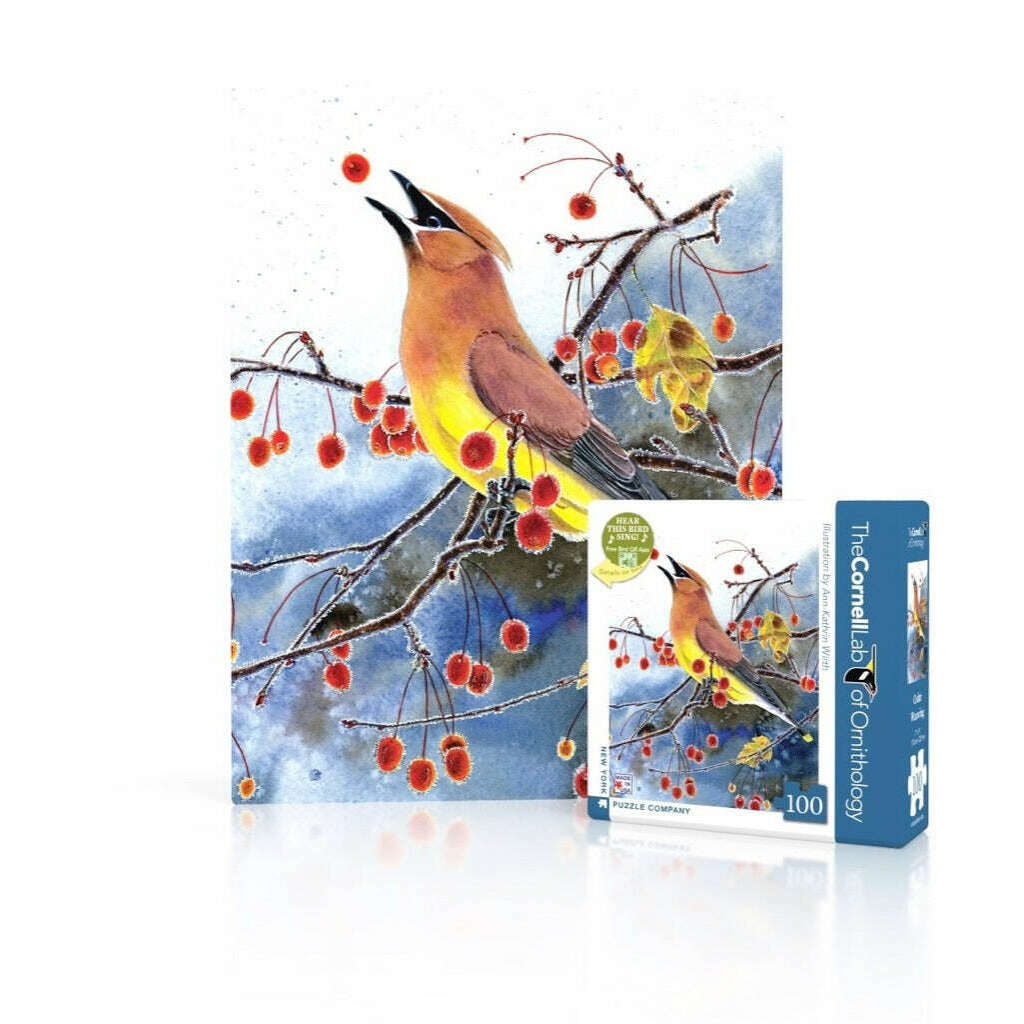 Cedar Waxwing Mini Jigsaw Puzzle