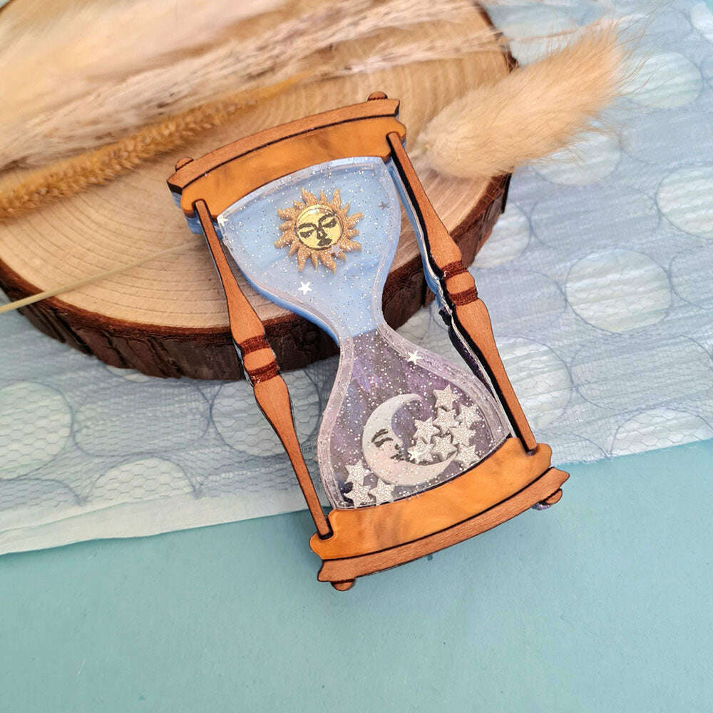 Celestial Sun And Moon Hourglass Necklace by Cherryloco Jewellery 1