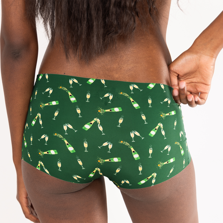 The Champagne Showers | New Years Women’s Seamless Boyshort