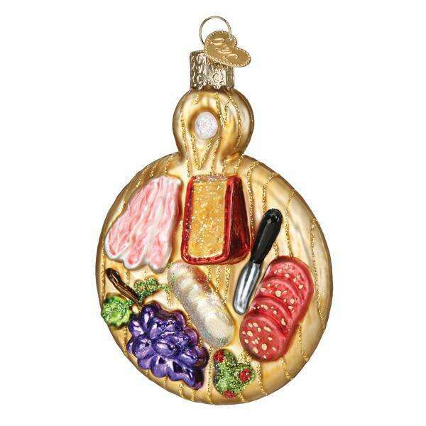 Old World Christmas Charcuterie Board Blown Glass Ornament