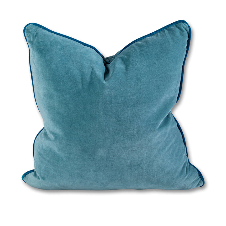 Charliss Velvet Pillow - Aqua + Peacock - Case Only