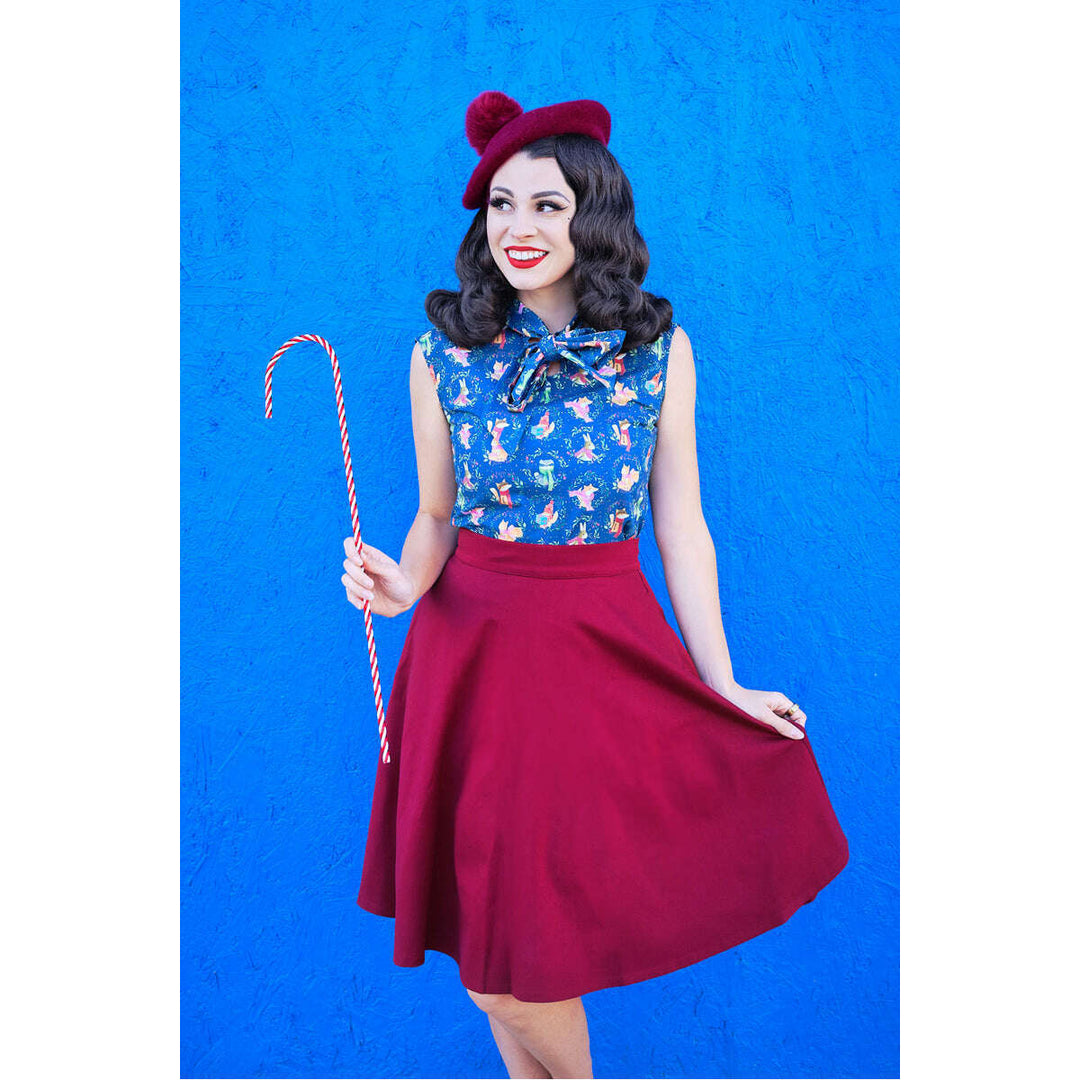 Charlotte Skirt in Burgundy - 4X only