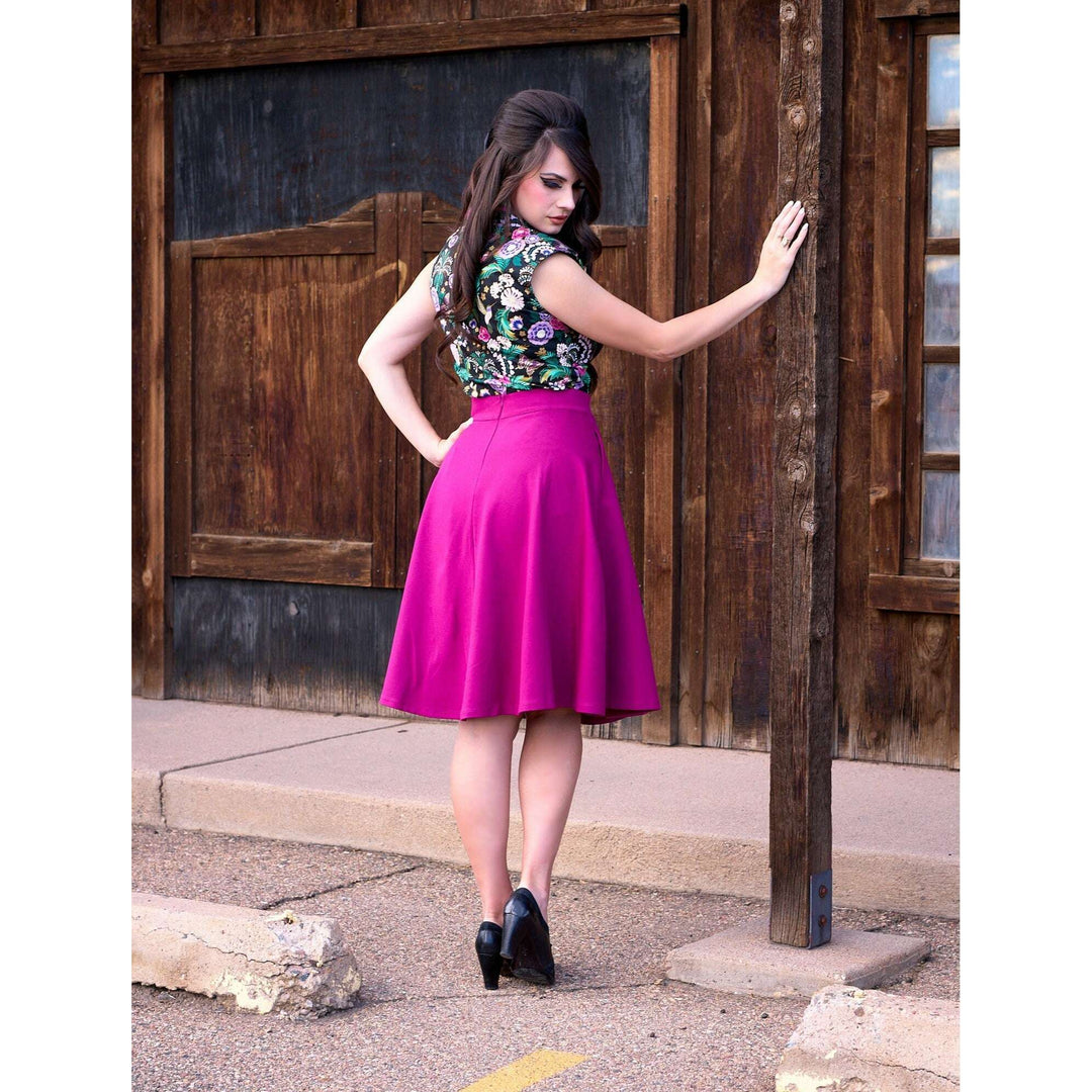 Charlotte Skirt in Magenta - 3X only