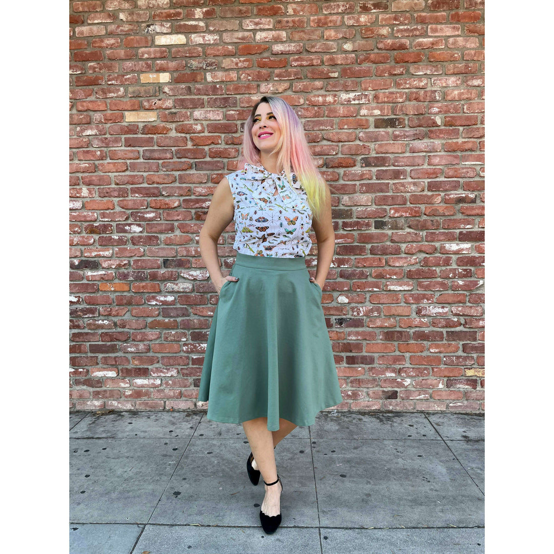 Charlotte Skirt in Sage - Plus Sizes only