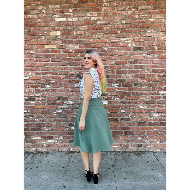 Charlotte Skirt in Sage - Plus Sizes only