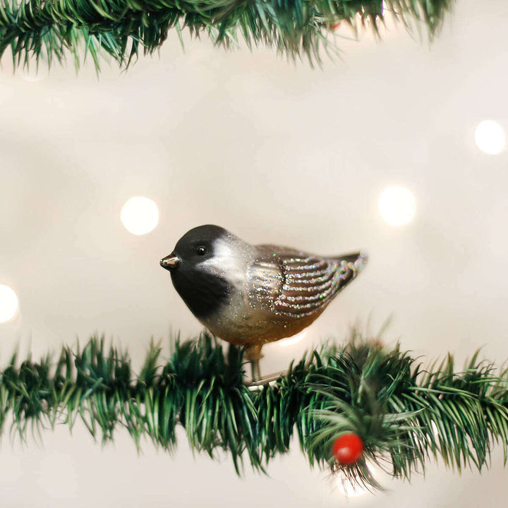 Old World Christmas Cheery Chickadee Blown Glass Ornament