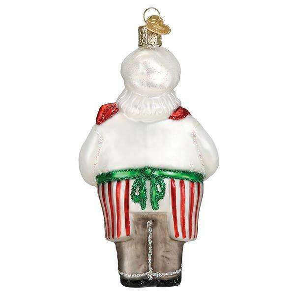 Old World Christmas Chef Santa Blown Glass Ornament