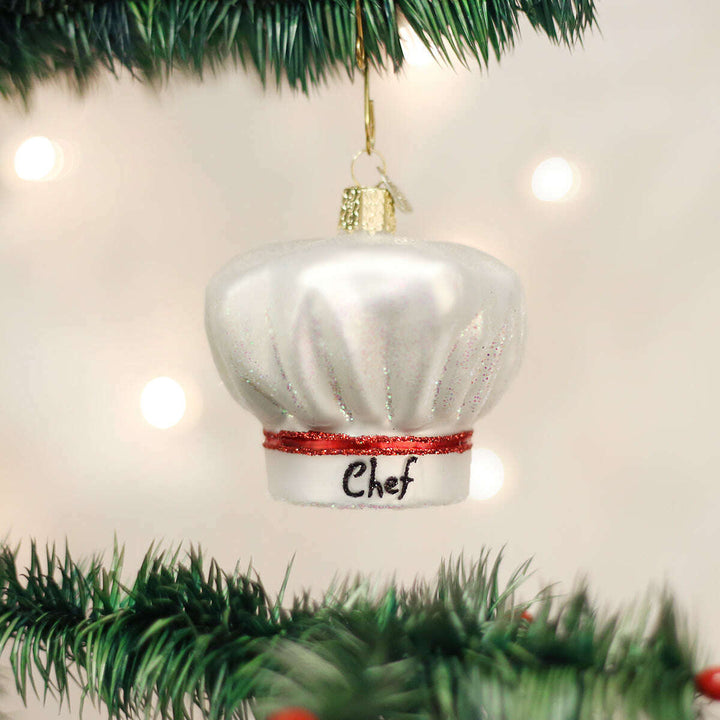 Old World Christmas Chef's Hat Blown Glass Ornament