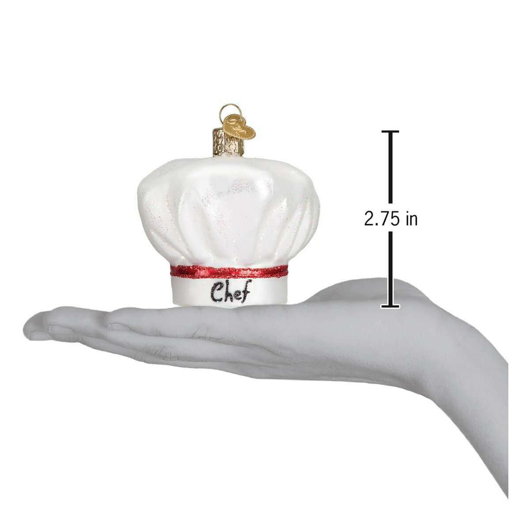 Old World Christmas Chef's Hat Blown Glass Ornament