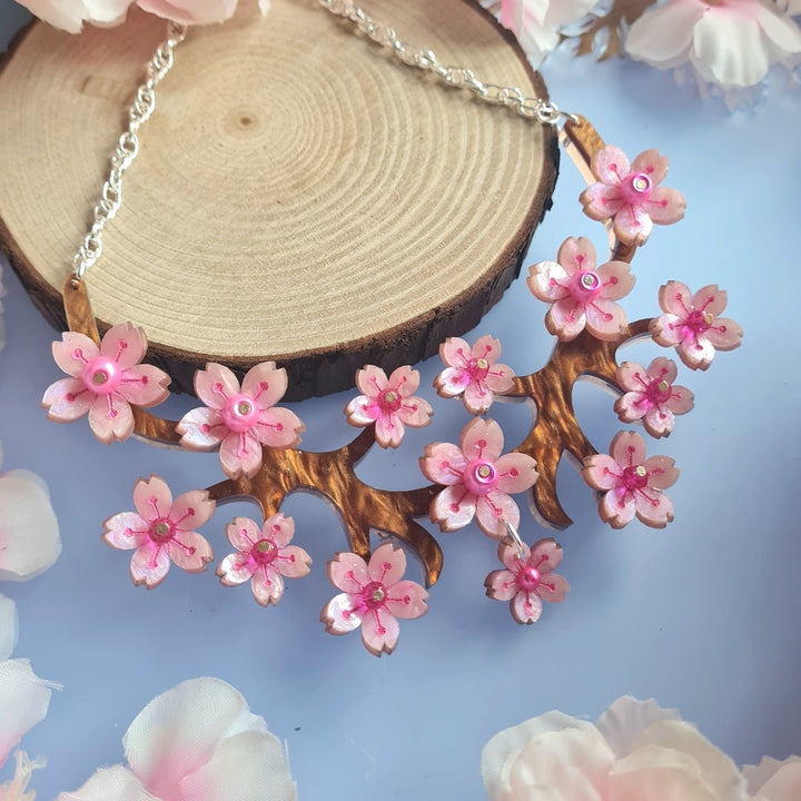 Cherry Blossom Statement Necklace - Pre Order by Cherryloco Jewellery 