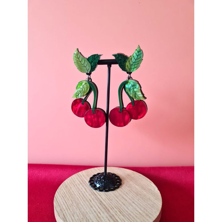 Cherry Dangle Earrings by Cherryloco Jewellery 3