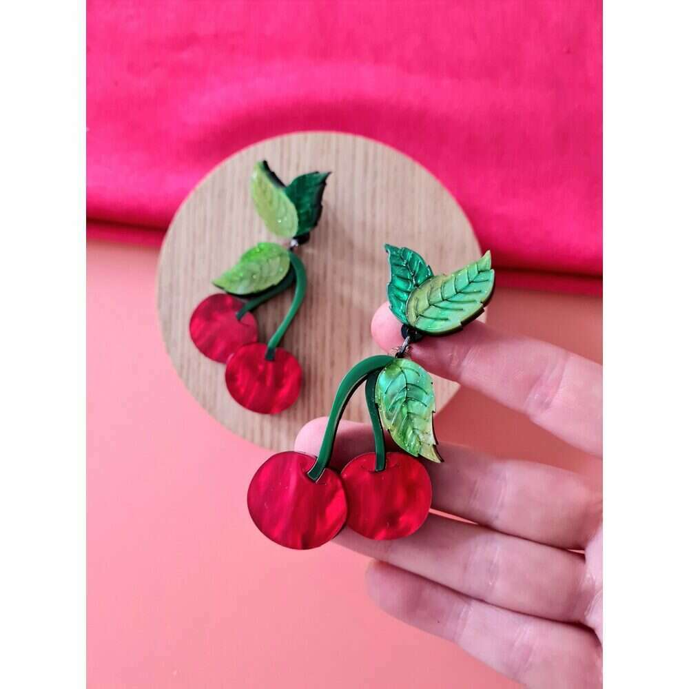 Cherry Dangle Earrings by Cherryloco Jewellery 1