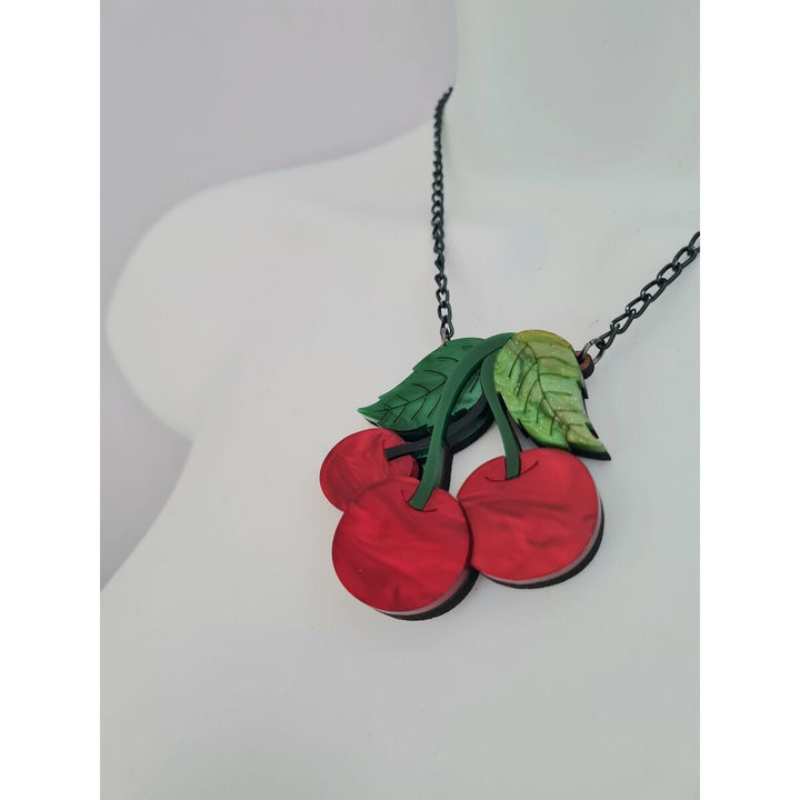 Cherry Trio Brooch or Necklace by Cherryloco Jewellery