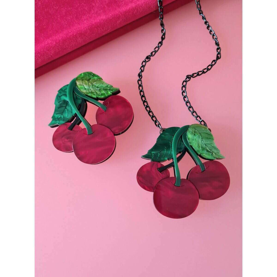 Cherry trio brooch or necklace 