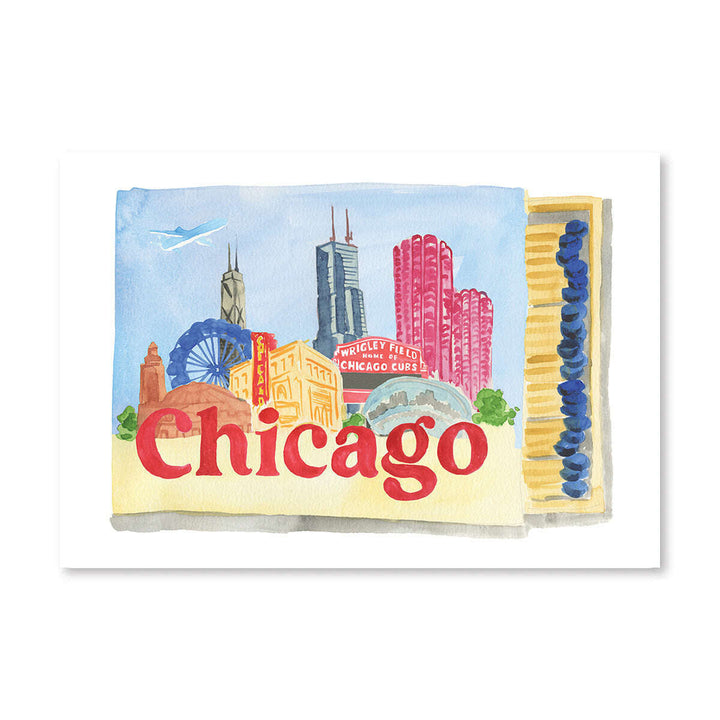 Chicago Matchbook Art Print