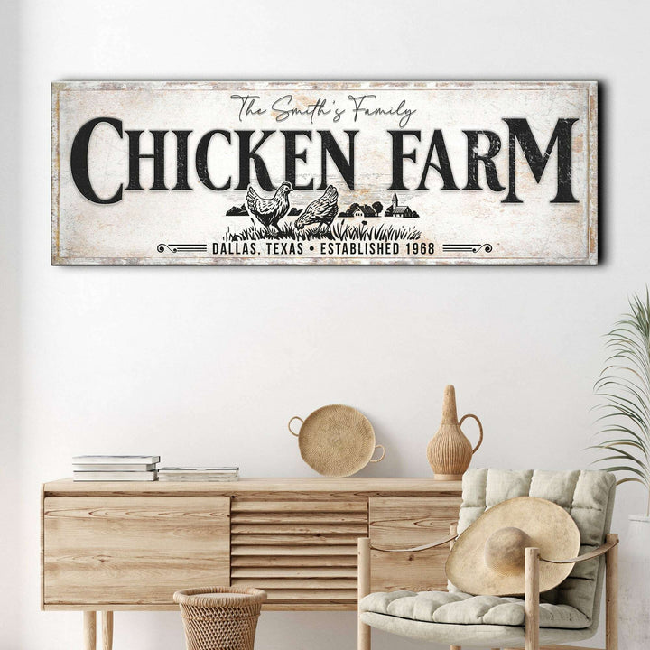 Chicken Family Farm Sign