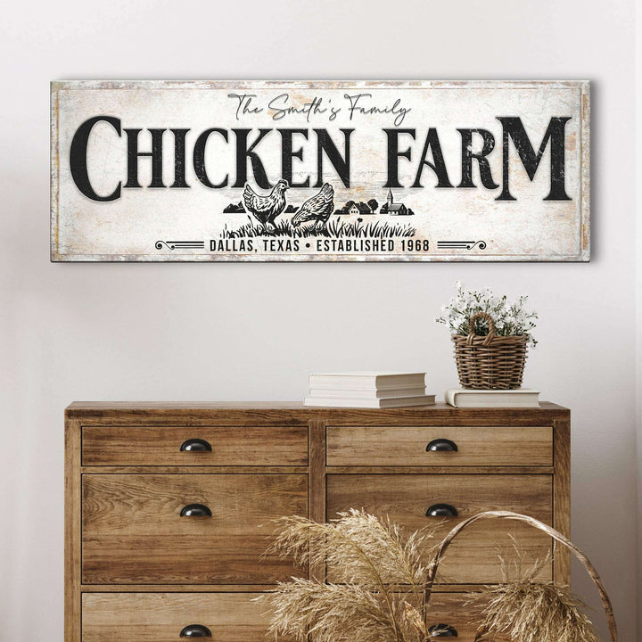 Chicken Family Farm Sign