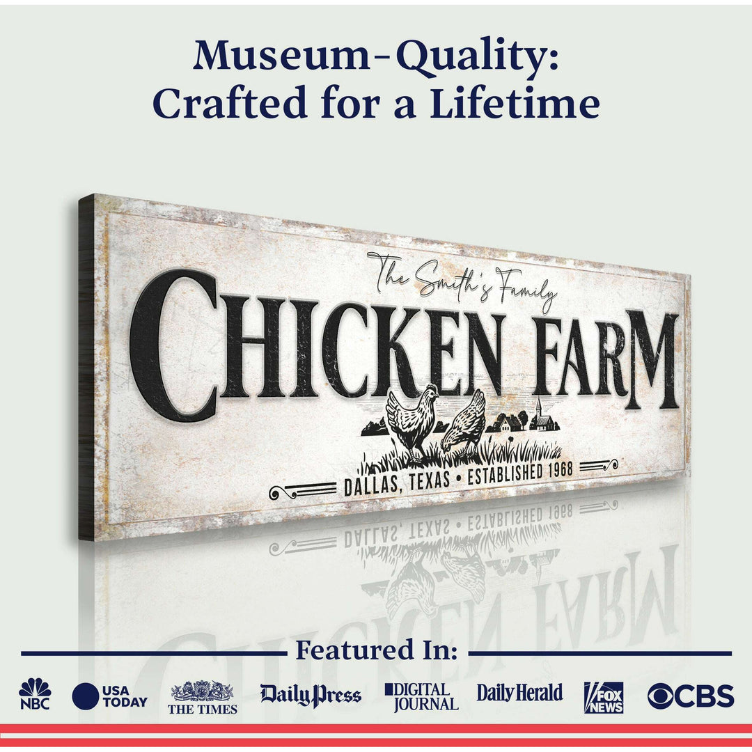 Chicken Family Farm Sign