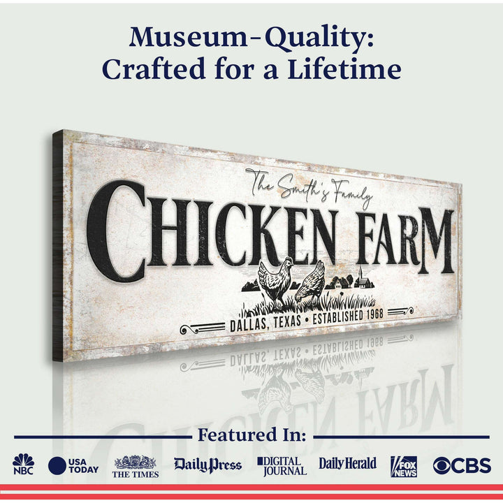 Chicken Family Farm Sign
