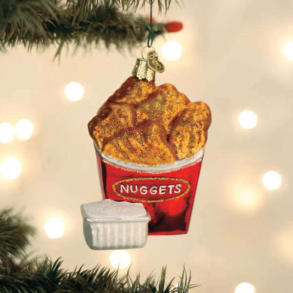 Old World Christmas Chicken Nuggets Blown Glass Ornament