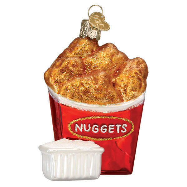 Old World Christmas Chicken Nuggets Blown Glass Ornament