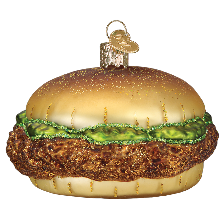 Old World Christmas Chicken Sandwich Blown Glass Ornament