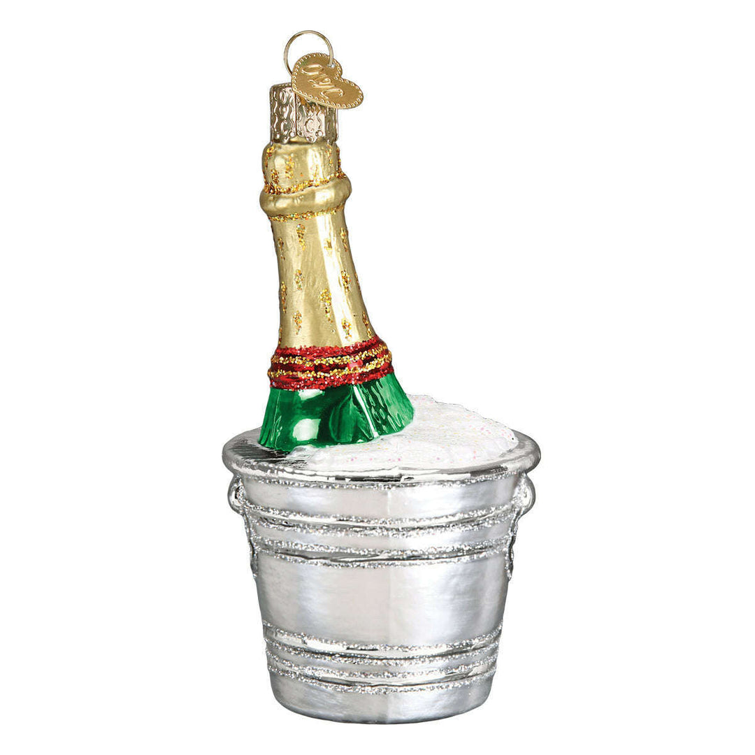 Old World Christmas Chilled Champagne Blown Glass Ornament