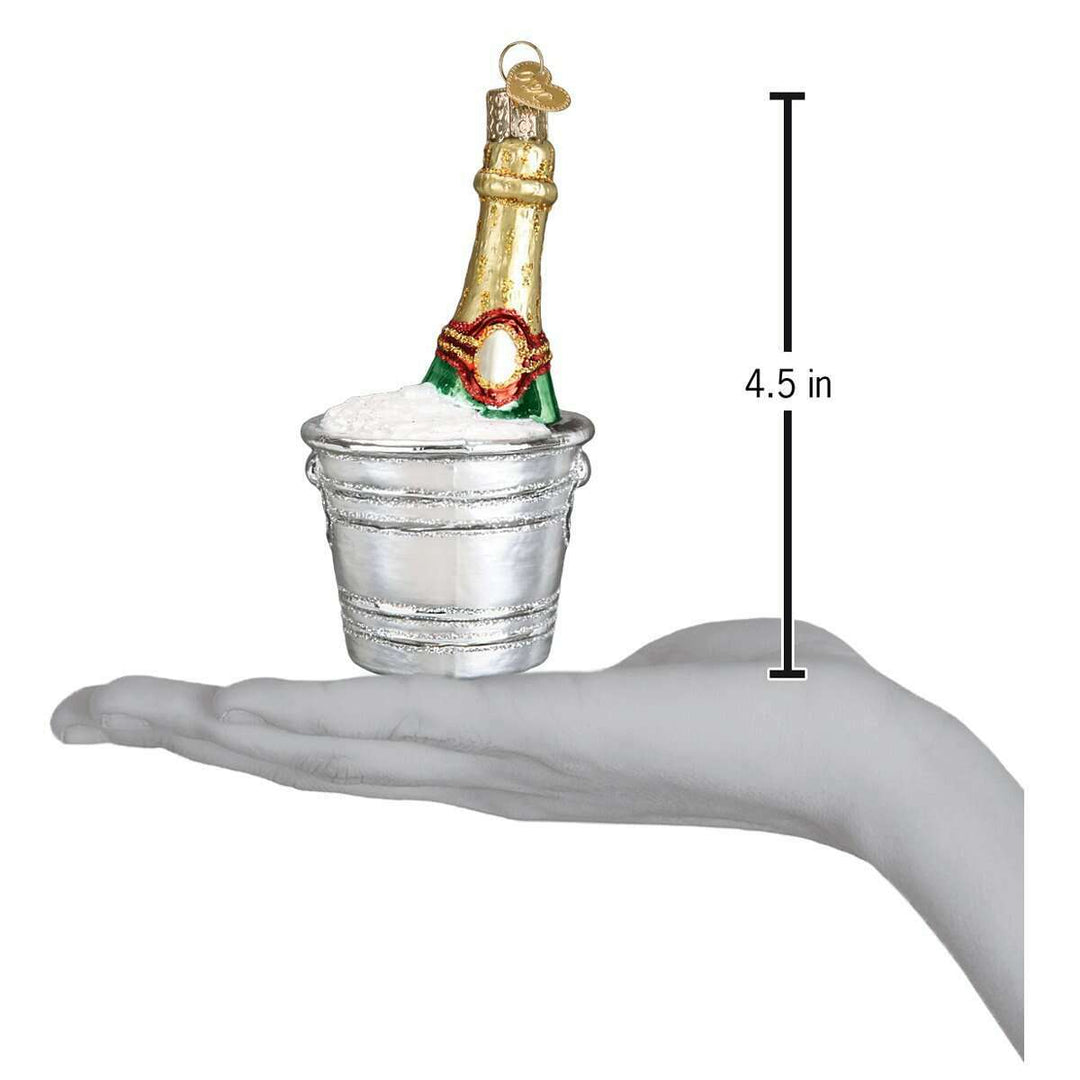 Old World Christmas Chilled Champagne Blown Glass Ornament
