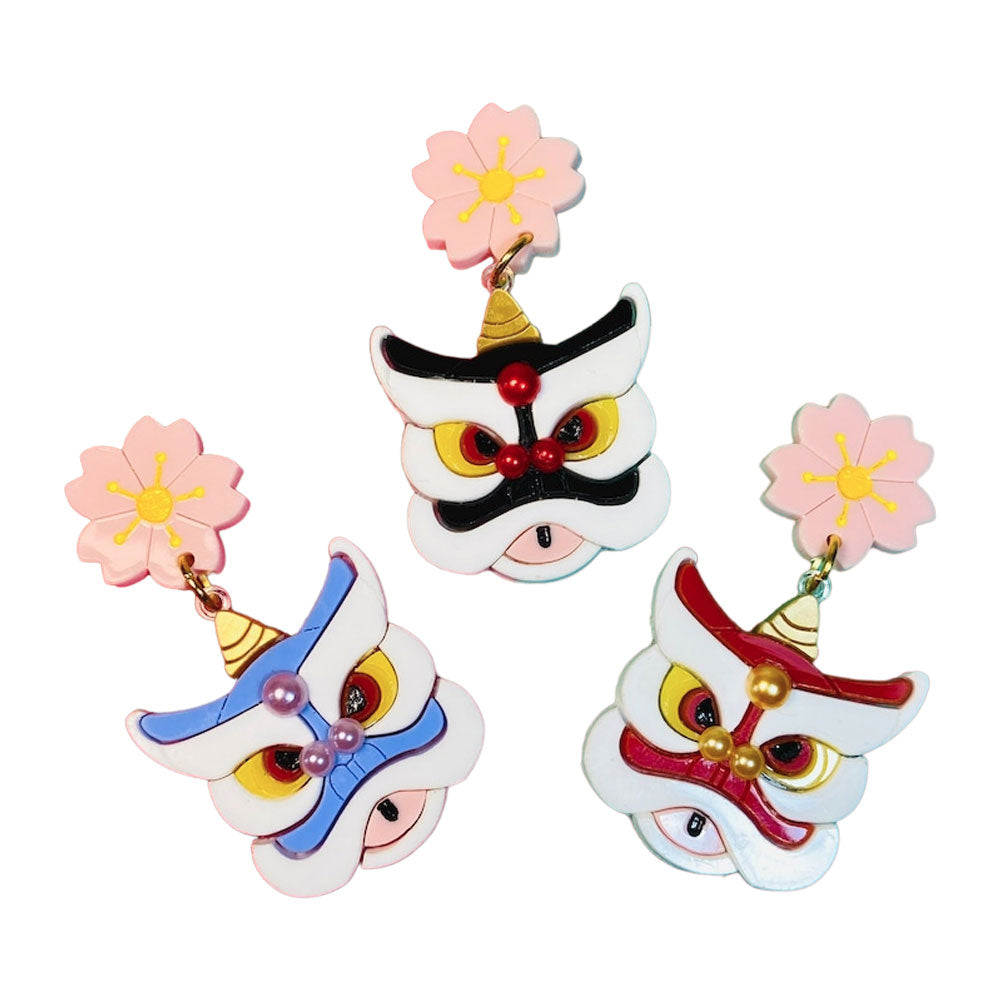 Chinese New Year Celebrations 2022 - Dragon Head Earrings by Makokot Design