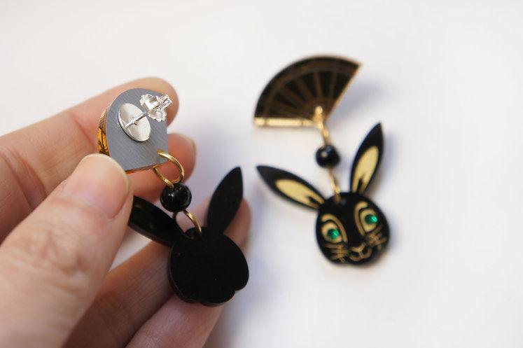 Chinese Year of the Rabbit Earrings by LaliBlue – Quirks!