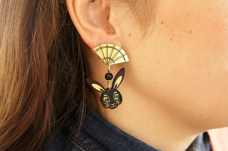 Chinese Year of the Rabbit Earrings by LaliBlue - Quirks!