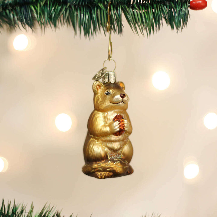 Old World Christmas Chipmunk Blown Glass Ornament