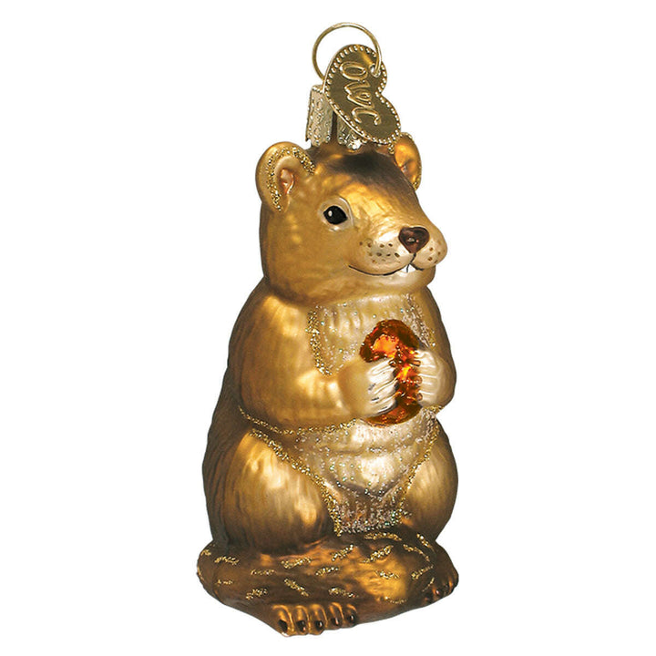 Old World Christmas Chipmunk Blown Glass Ornament