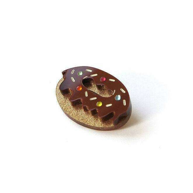 Chocolate Donut Brooch by LaliBlue - Quirks!