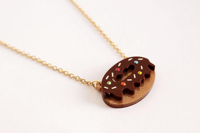 Chocolate Donut Necklace by LaliBlue - Quirks!